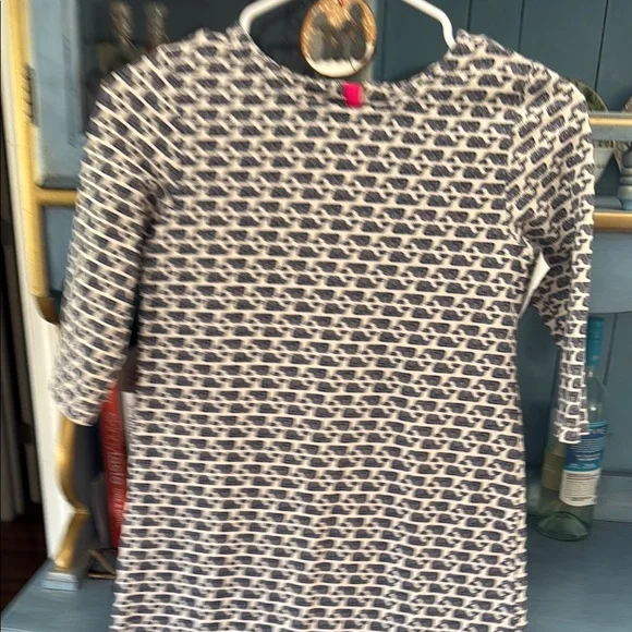 Patterned Black and White Dress - Picture 3 of 8